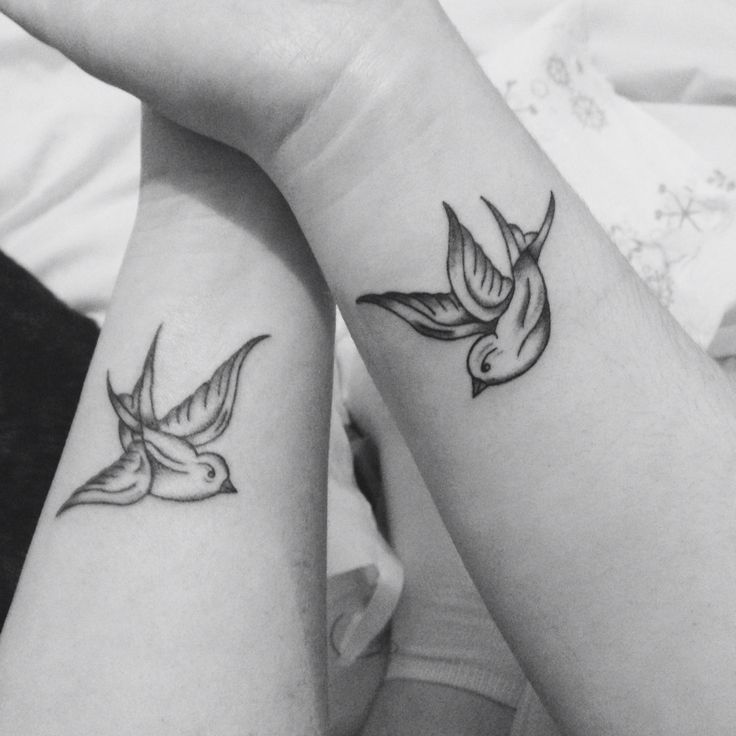 mother daughter bird tattoos