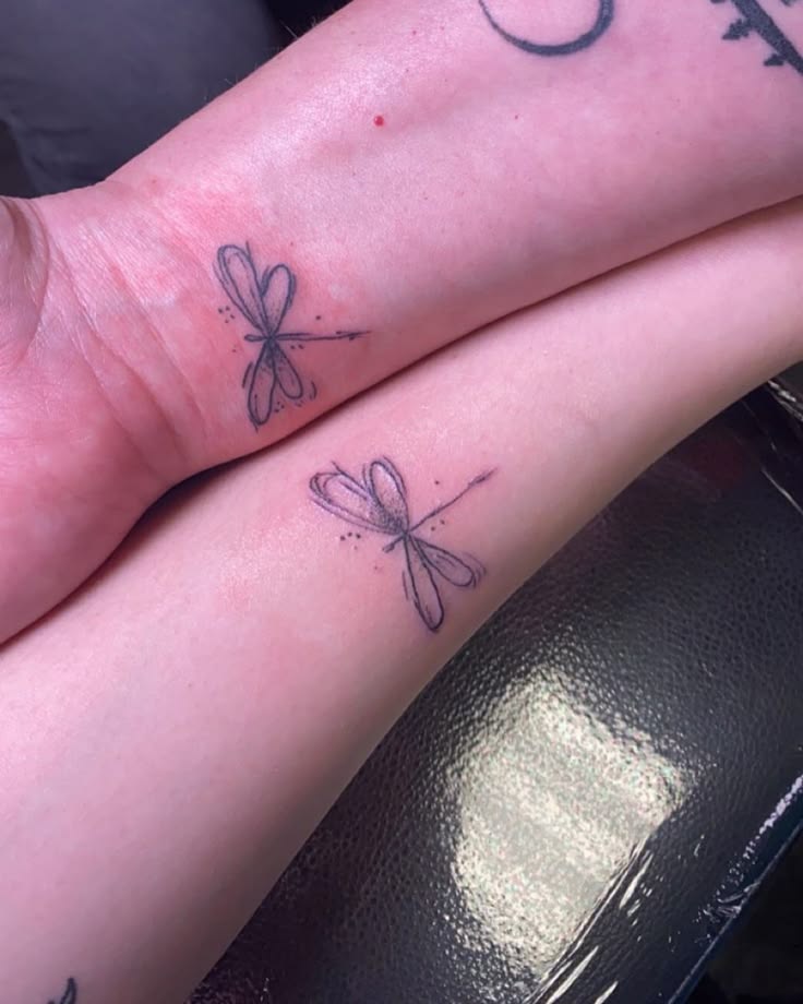 mother daughter Dragonfly tattoo