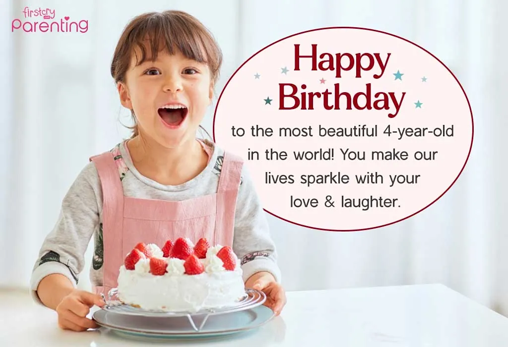 4th Birthday Wishes & Messages for Daughter