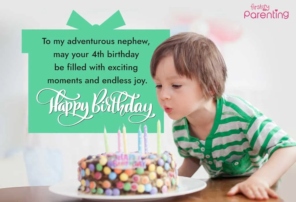 4th Birthday Wishes & Messages for Nephew