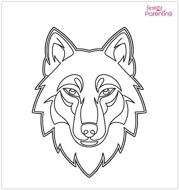 Wolf Head Coloring Page