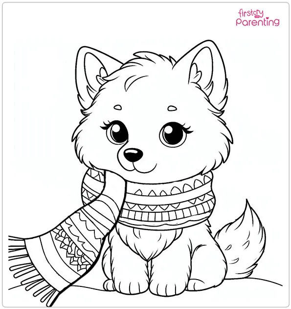 wolf coloring page