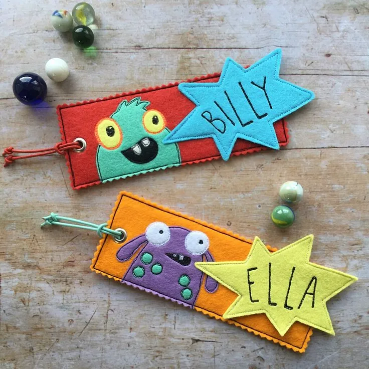 Felt Bookmark Monsters