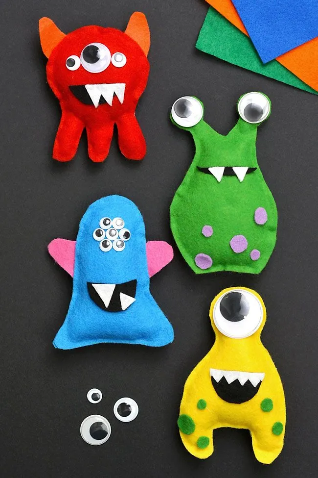 Felt Monster Faces