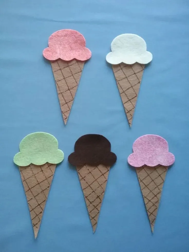 Felt Ice Cream Cones