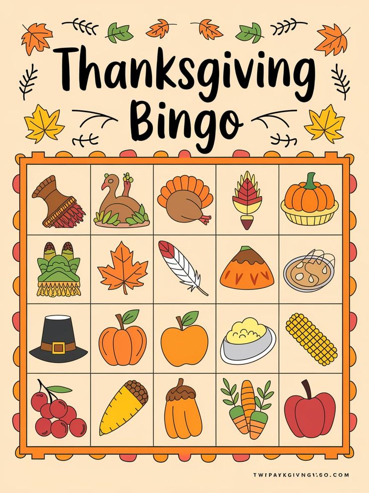 Thanksgiving Bingo