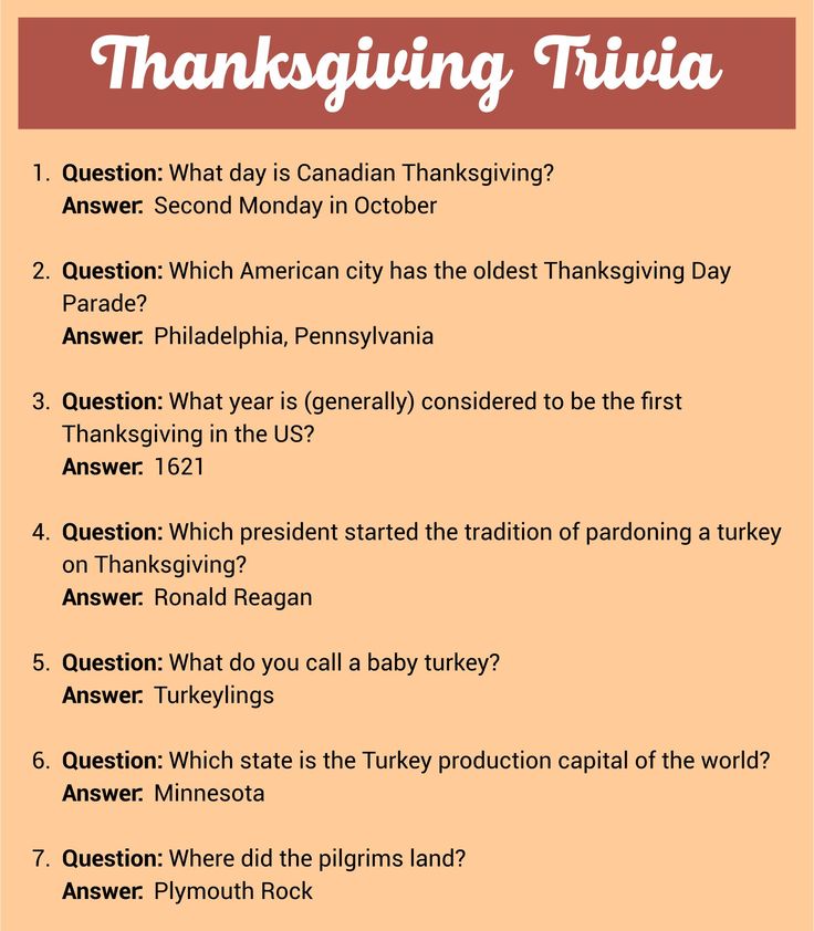 Thanksgiving Trivia
