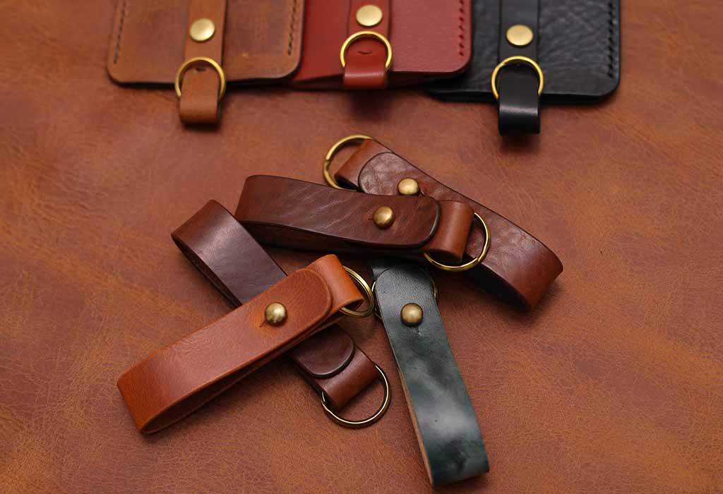 3rd Anniversary Gift Ideas - Leather Keychain
