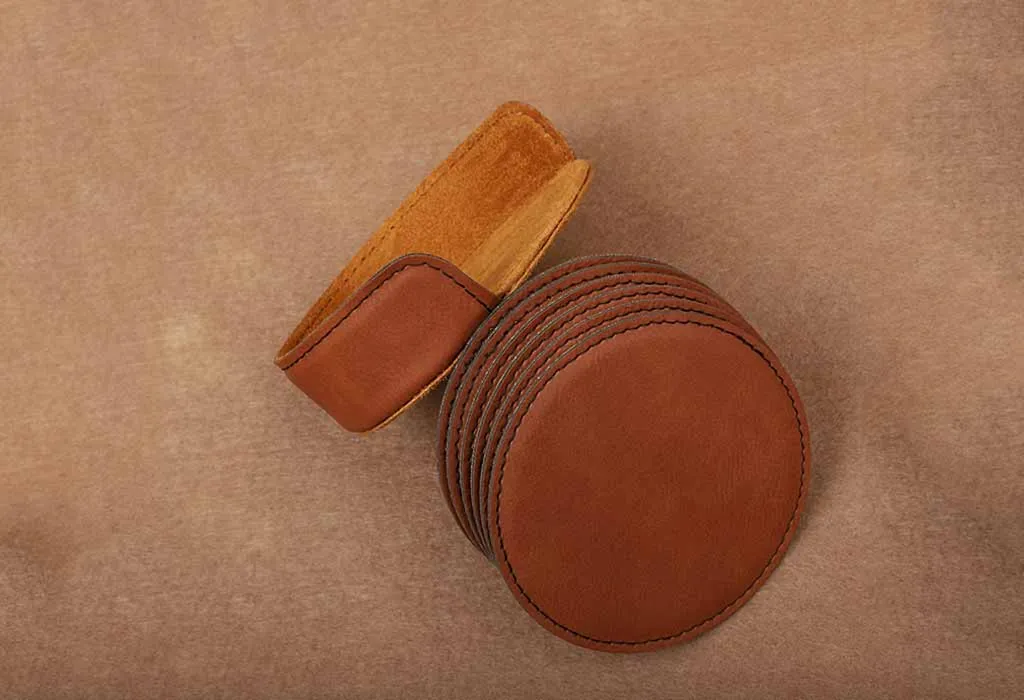 3rd Anniversary Gift Ideas - Leather Coasters