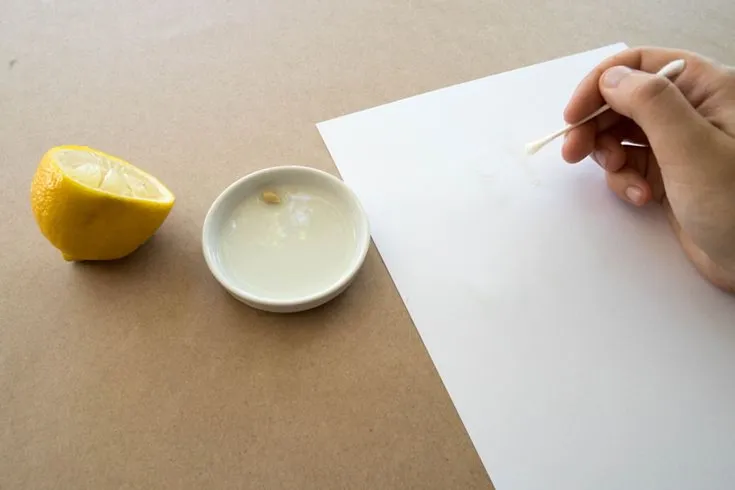 Invisible Ink with lemon juice