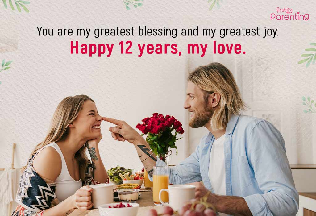 12th Anniversary Wishes & Messages for Wife