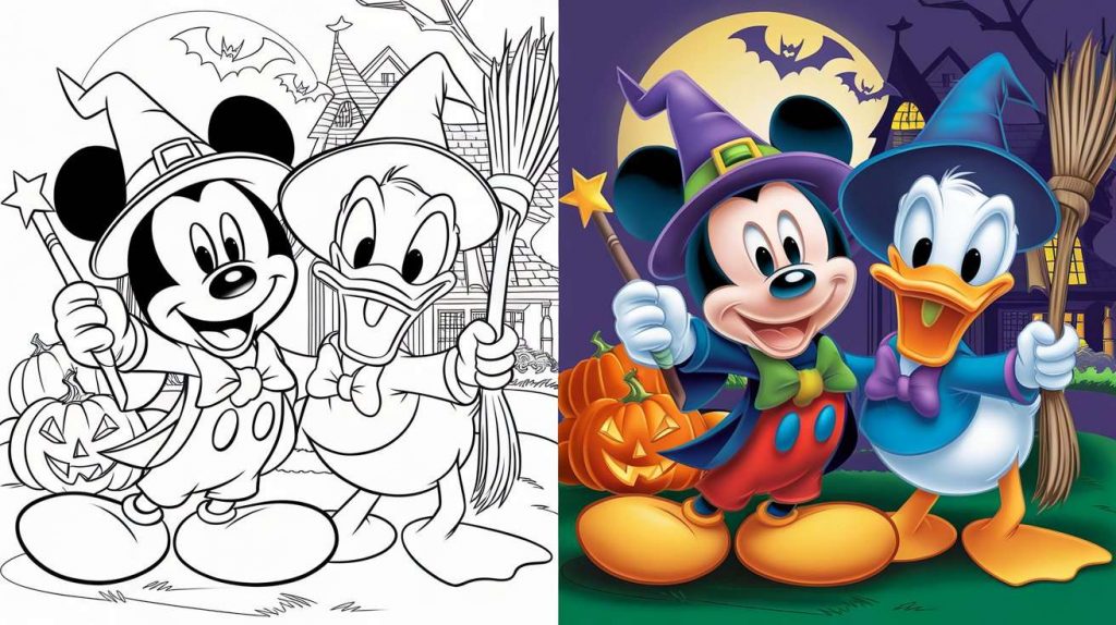 25 Disney Halloween Coloring Pages Free Printable Sheets and Images for Kids