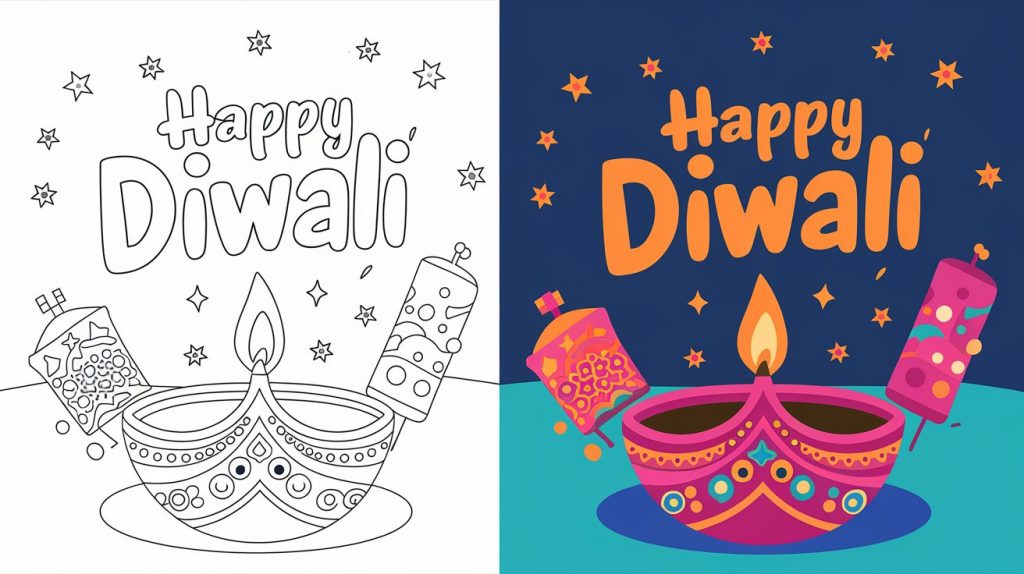 17 Diwali Coloring Pages Free Printable Sheets and Images for Kids 17 Diwali Coloring Pages Free Printable Sheets and Images for Kids