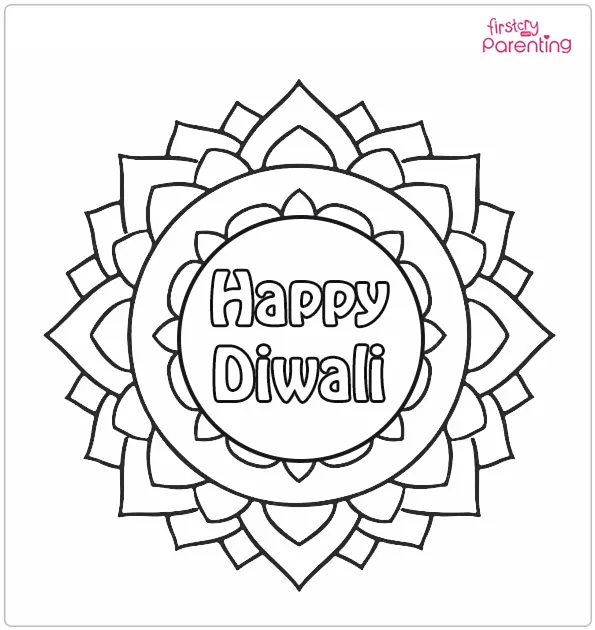 Diwali Mandala Coloring Page