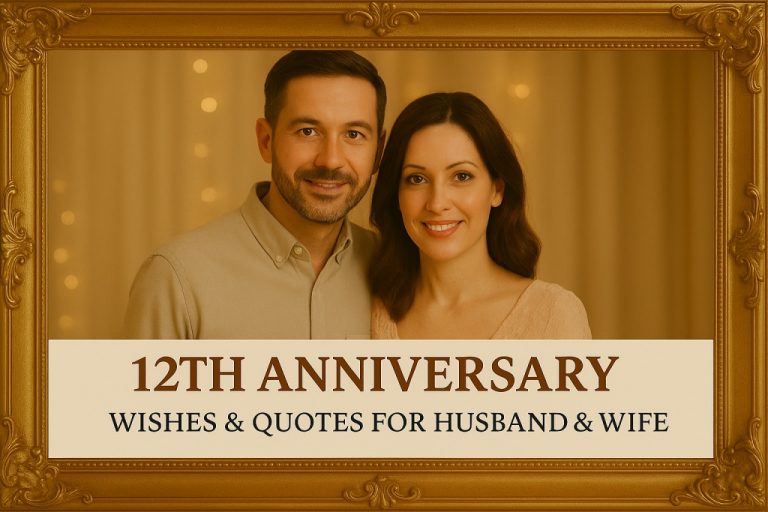 100+ Best Happy 12th Anniversary Wishes & Quotes for Husband and Wife