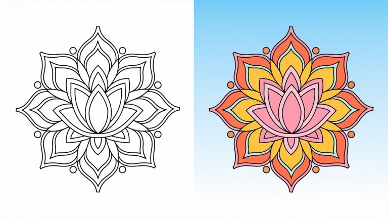 Rangoli Coloring Pages - Free Printable Pages For Kids