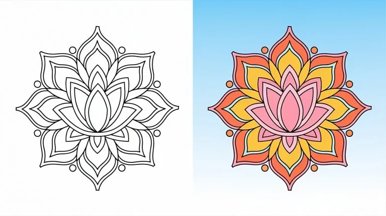 Rangoli Coloring Pages - Free Printable Pages For Kids