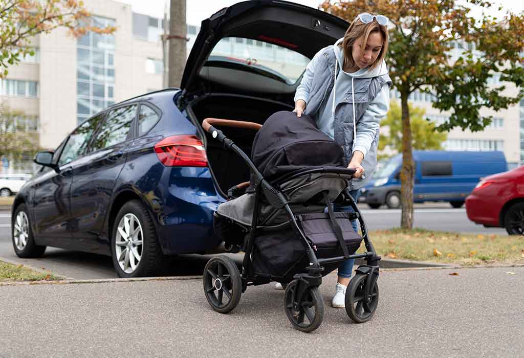 How to collapse a stroller online