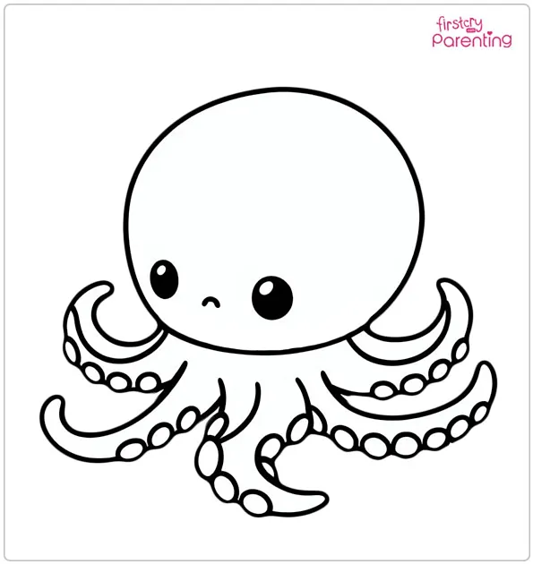 Baby Octopus Coloring Page