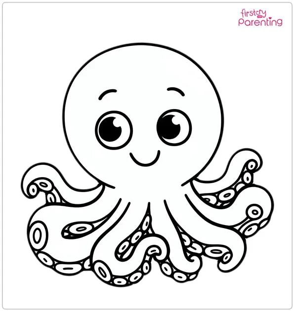 Funny Octopus Coloring Page