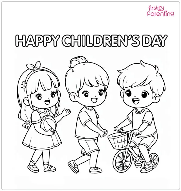Fun on Children’s Day Coloring Page