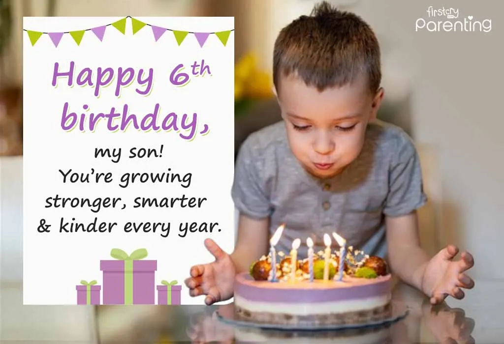 6th Birthday Wishes & Messages for Son