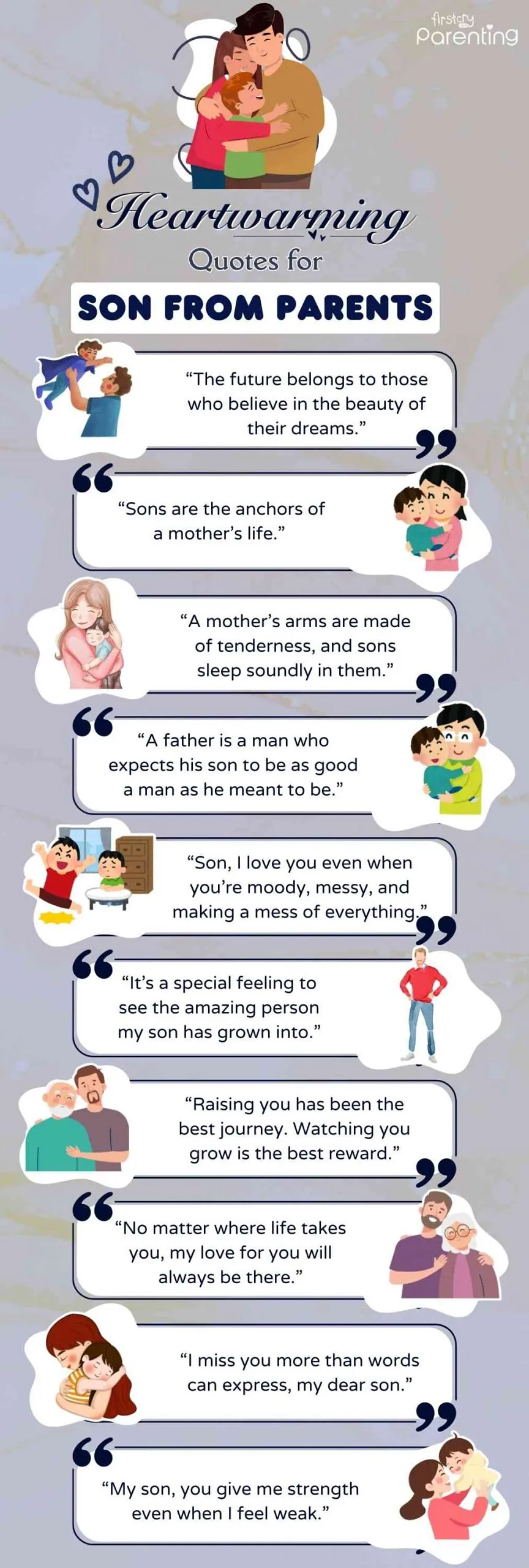 Heartwarming Quotes for Son From Parents - Infographic