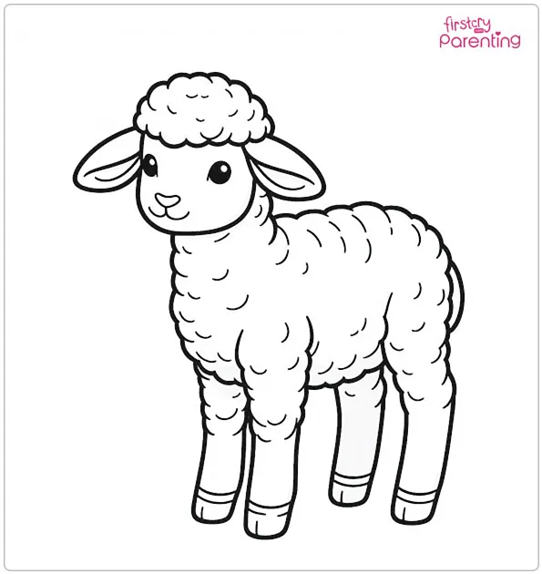Lamb Coloring Page