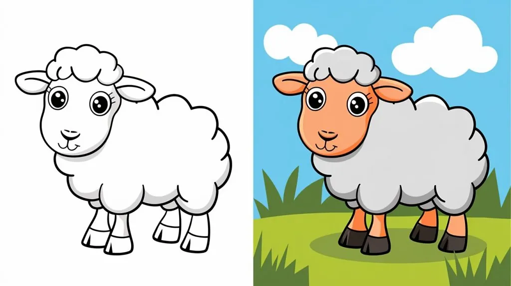 sheep coloring page