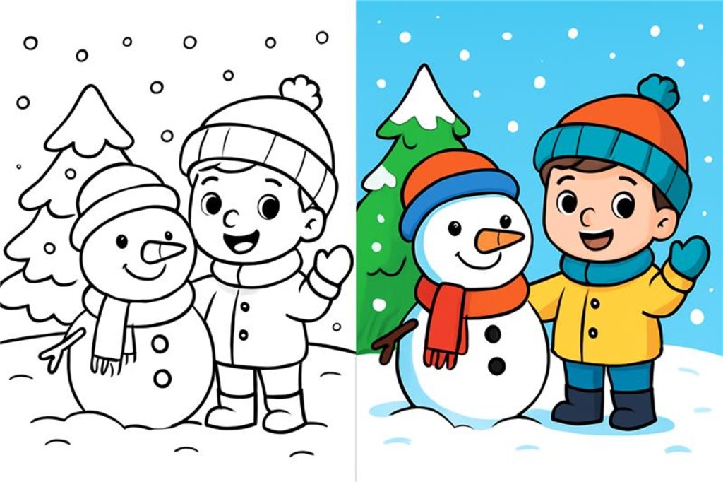 Winter Coloring Pages – Free Printable for Images & Sheets