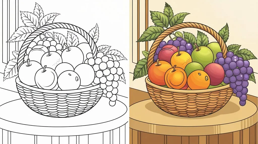 fruit coloring page