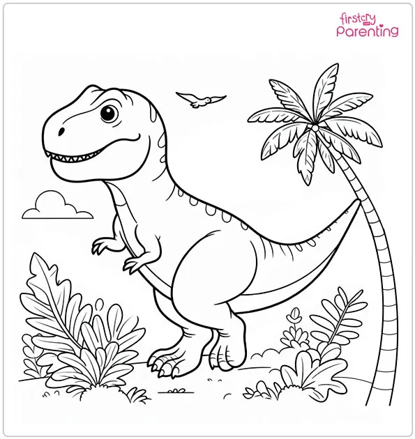 Jurassic World T-Rex Coloring Page