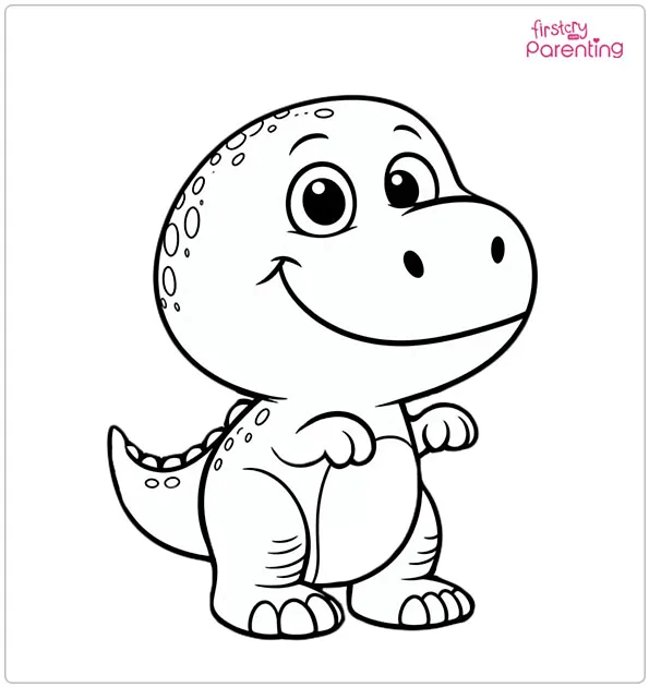 Funny Tyrannosaurus Coloring Page