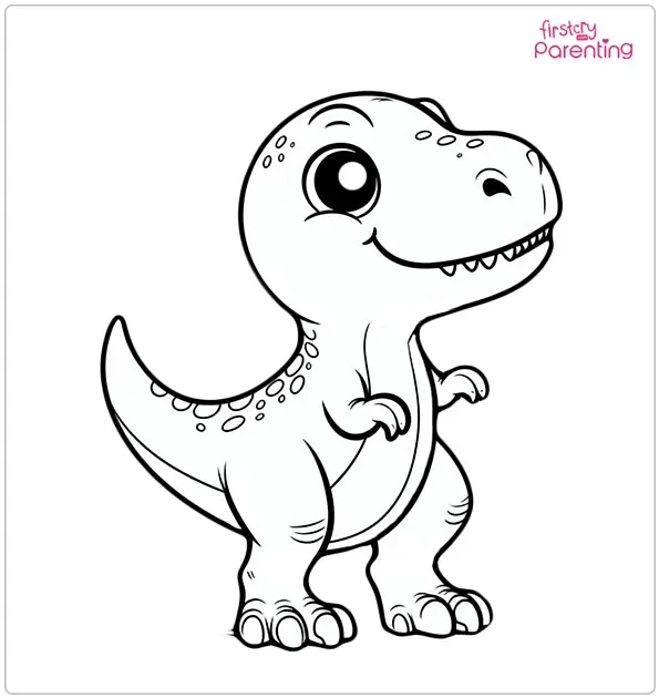 Baby T-Rex Coloring Page