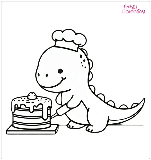 Baker Tyrannosaurus Coloring Page
