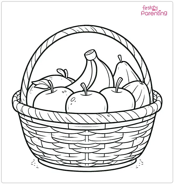 Fruit Basket Coloring Page