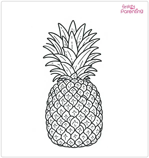 Pineapple Coloring Page