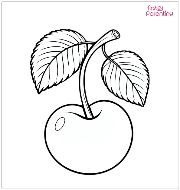 Cherry Coloring Page