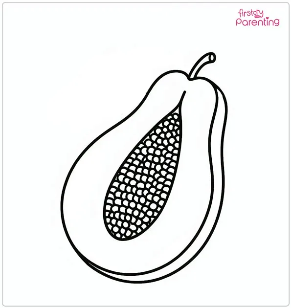 Papaya Coloring Page