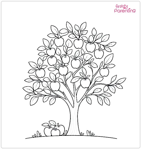Apple Tree Coloring Page