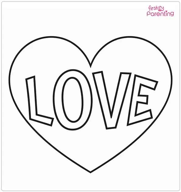 Love Heart Coloring Page