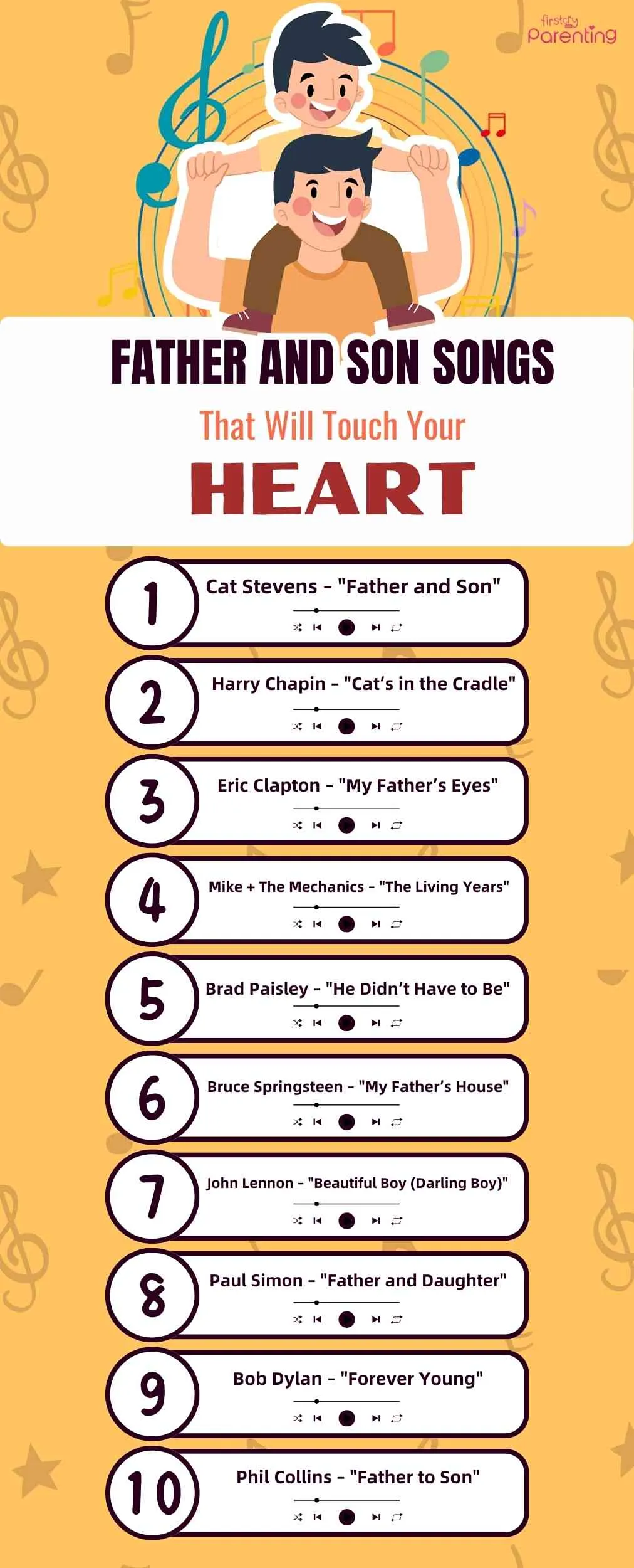 Father and Son Songs That Will Touch Your Heart - Infographic
