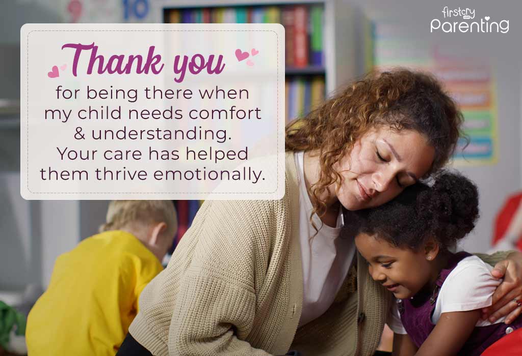 Thank You Note For Emotional Support and Communication