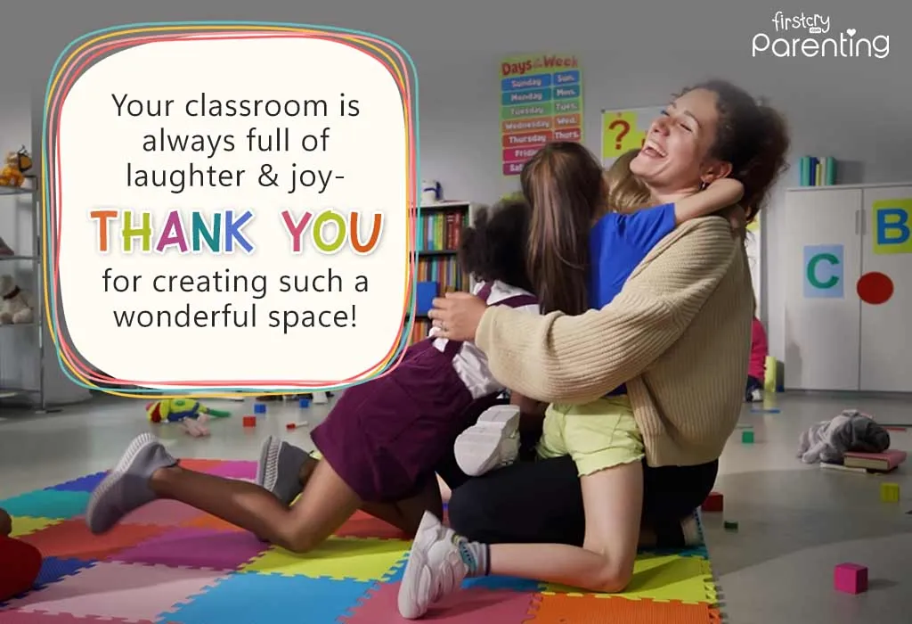 Thank You Note For Positive Environment and Inspiration