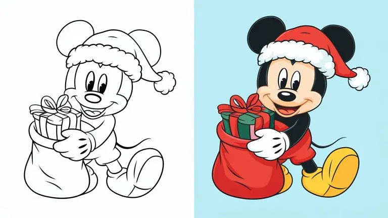 Disney Christmas Colouring Pages - Free Printable Pages For Kids