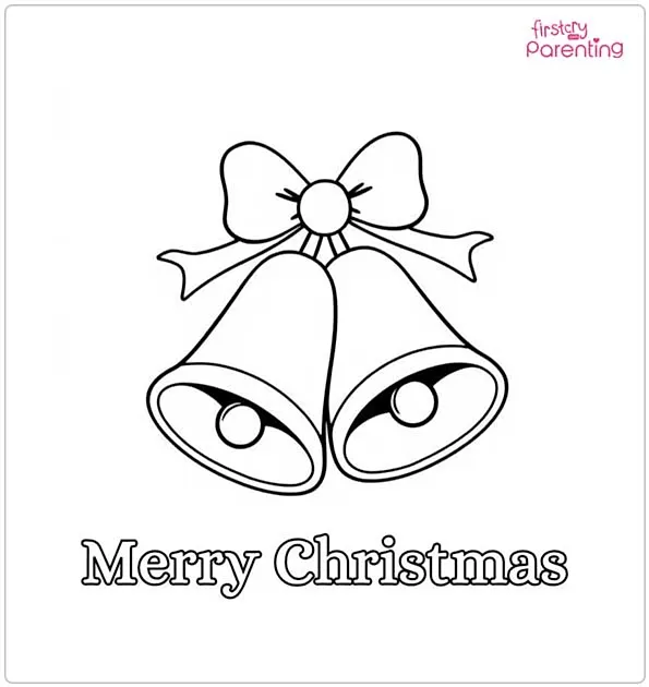 Christmas Jingle Bells Colouring Page
