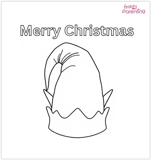 Elf Hat Colouring Page