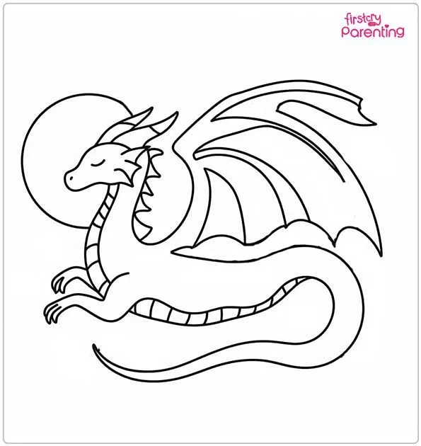 Chinese Dragon Colouring Page