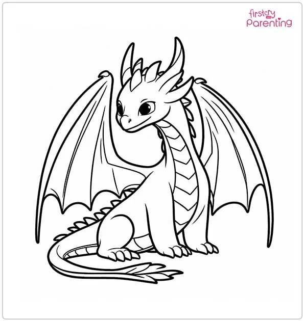 toothless dragon coloring page