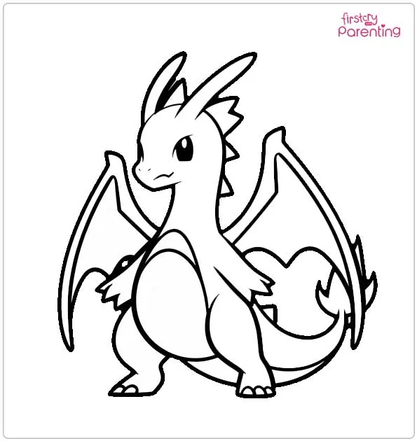 Pokemon Dragon Colouring Page